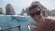 Check-in presenter Lukas Stege on boat tour at the Arco of Cabo San Lucas, Southern California Check-in presenter Lukas Stege on boat tour at the Arco of Cabo San Lucas, Southern California
