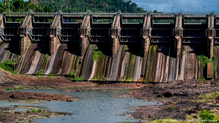 The Carraizo dam in Puerto Rico in 2020 show the impact of drought.