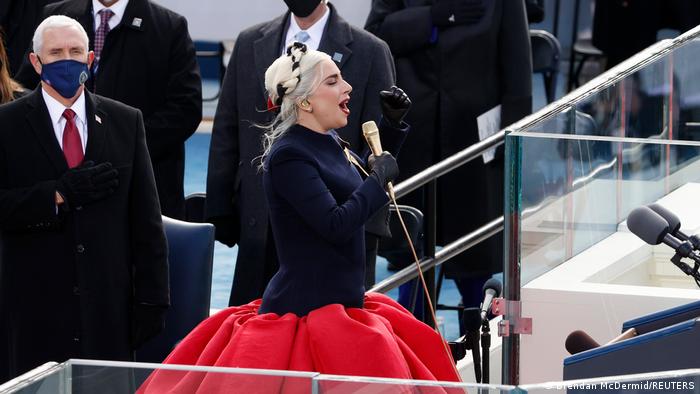 USA Washington | Amtseinführung: Joe Biden - Lady Gaga singt die Nationalhymne