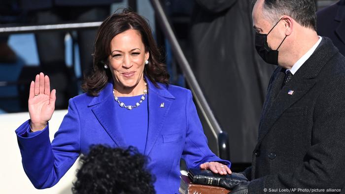 Kamala Harris na posse como vice-presidente dos EUA em 20 de janeiro de 2021