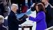 President Joe Biden and Kamala Harris fist-bump during the inauguration President Joe Biden and Kamala Harris fist-bump during the inauguration