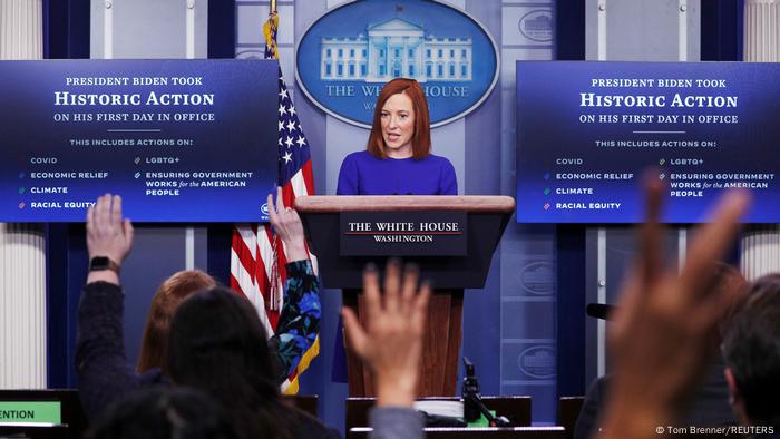 USA Washington | Erste Pressekonferenz mit Pressesprecherin Jen Psaki