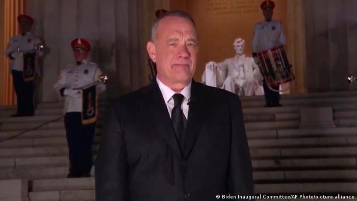 Tom Hanks at the Lincoln Memorial