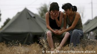 Беженцы во время войны в Грузии в августе 2008 года
