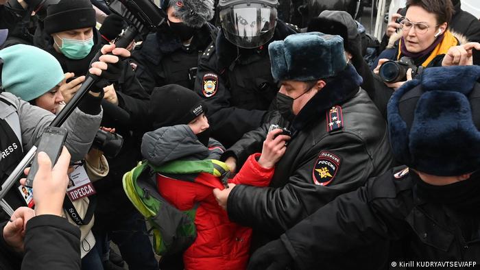 Russland Moskau | Proteste wegen Nawalny-Verhaftung 