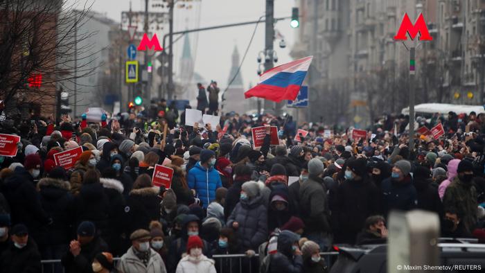 Russland Moskau | Proteste wegen Nawalny-Verhaftung 