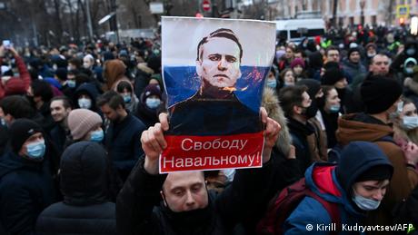 Russland Moskau | Landesweite Protestaktion Nawalny Verhaftung