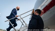 September 15, 2020 - Tampa, Florida, USA - JOE BIDEN boars plane after a round table with military veterans, talking about their needs and concerns, at Hillsborough Community College in Tampa. (Credit Image: © Adam Schultz/Biden via ZUMA Wire/ZUMAPRESS.com