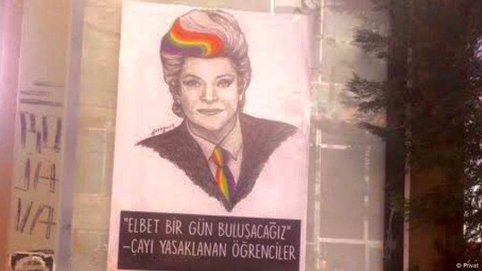 Mimar Sinan Üniversitesi'nde asılamayan afiş 