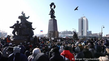 Russland | Verhaftung Nawalny | Proteste in Wladiwostok