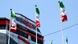 Three banners depicting the Iranian flag in Tehran Three banners depicting the Iranian flag in Tehran
