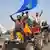 Indien Traktor Rally Zusammenstöße mit Polizei