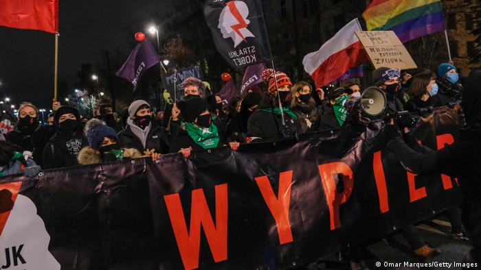 Polen I Proteste gegen Abtreibungsgesetz
