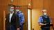 Stephan Ernst (left) appears in court wearing a face mask Stephan Ernst (left) appears in court wearing a face mask