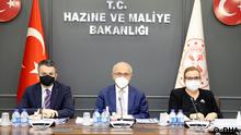 29.1.2021, Ankara, Türkei, Bilder von der Konferenz des türkischen Finanzministeriums gegen Preissteigerungen im Lebensmittelhandel in Ankara