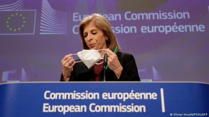 EU Commissioner Stella Kyriakides accused the UK-based firm of reneging on its contract 