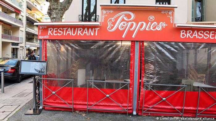 Frankreich Polizeilich geschlossenes Restaurant in Nizza