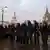 Riot police lined up against protests in Moscow