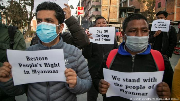 Nepal Myanmar Protest Kathmandu Putsch Nepal Myanmar Protest Kathmandu Putsch
