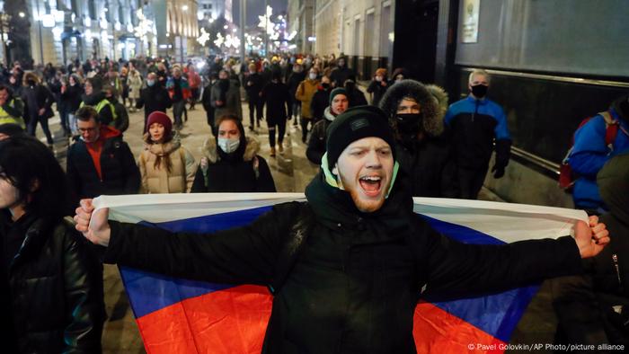 Russland Moskau | Proteste Opposition | Nawalny Anhänger