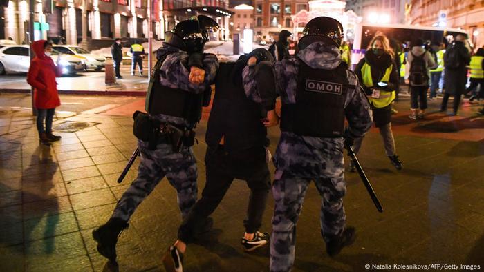 Russland Moskau | Proteste Opposition nach Urteil gegen Alexej Nawalny