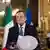 Mario Draghi discursa no palácio presidencial italiano