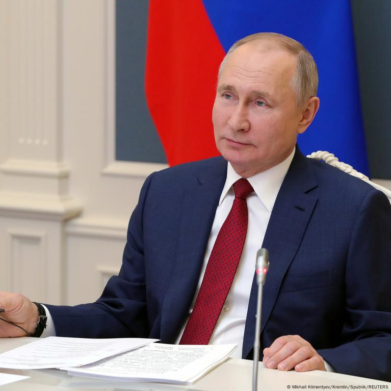 O presidente da Federação Russa, Vladmir Putin, declaração à Imprensa em  Moscou.