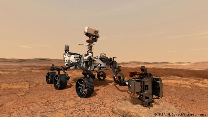 Ilustração mostra o rover Perseverance, da Nasa