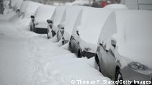 BIELEFELD, GERMANY - FEBRUARY 08: Cars buried in snow a pictured on the second day of a severe snow storm across Germany on February 08, 2021 in Bielefeld, Germany. Heavy snow falls on an east-west swathe across central and parts of northern Germany have led to traffic and railway disruptions. Frigid temperatures are expected for the rest of the week. (Photo by Thomas F. Starke/Getty Images)