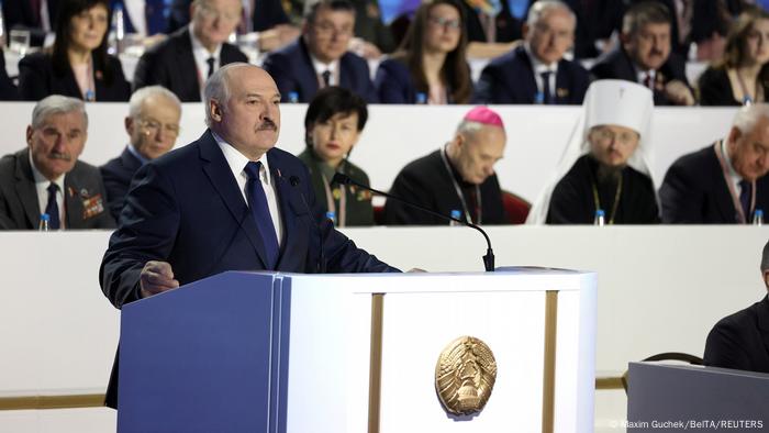 Belarus Rede Präsident Alexander Lukaschenko vor Volksversammlung Belarus Rede Präsident Alexander Lukaschenko vor Volksversammlung