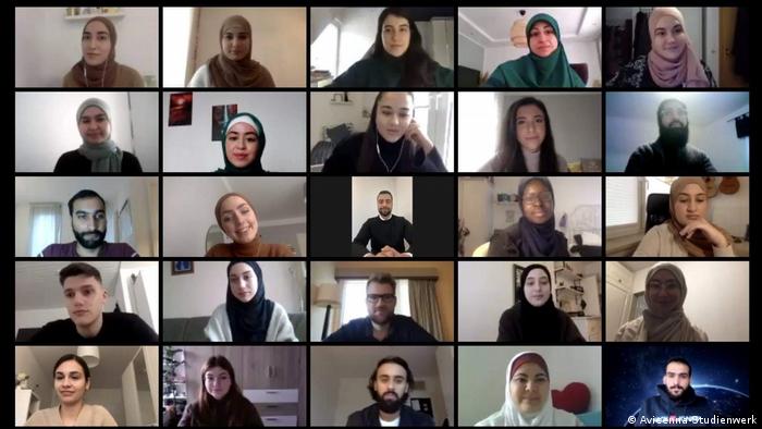 Screenshot of a video call with Avicenna scholarship holders