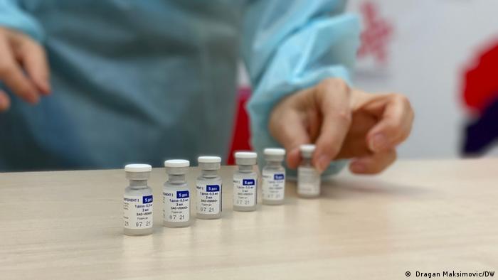 Health workers lines up vaccine doses in Republika Srpska, Bosnia & Herzegovina
