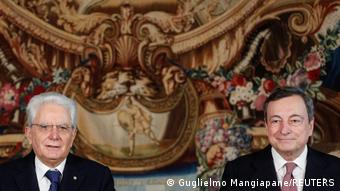 Il presidente Matarella e il presidente del Consiglio Draghi