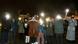 Young supporters of Russian opposition politician Alexei Navalny shine phone flashlights Young supporters of Russian opposition politician Alexei Navalny shine phone flashlights