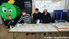 February 14, 2021***
Electoral workers count ballots at a polling station during regional election in Catalonia, amid the outbreak of the coronavirus disease (COVID-19), in Barcelona, Spain, February 14, 2021. REUTERS/Albert Gea