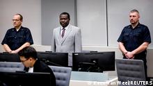 FILE PHOTO: Central African Republic soccer executive and alleged militia leader, Patrice-Edouard Ngaissona appears before the International Criminal Court (ICC) in The Hague, Netherlands, January 25, 2019. Koen Van Weel/Pool via Reuters/File Photo