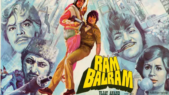 Plakat zum Film "Ram Balram" mit verschiedenen Filmfiguren und Schrift