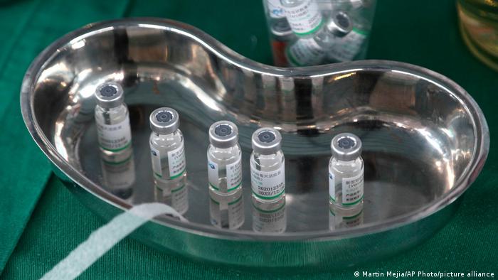 Vials of China's Sinopharm vaccine