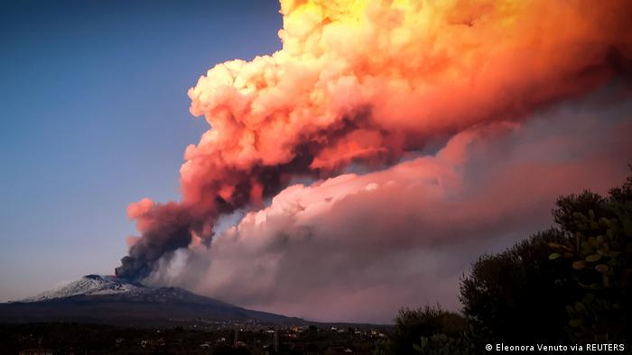 Sizilien Ausbruch Ätna Vulkan