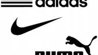 Logos der Firmen Adidas, Nike und Puma