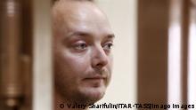 MOSCOW, RUSSIA - JULY 16, 2020: Ivan Safronov, information policy adviser to the Roscosmos State Corporation General Director, charged with reason, during a hearing at the Moscow City Court. Valery Sharifulin/TASS PUBLICATIONxINxGERxAUTxONLY TS0E046C 