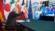 Johnson saluda a los participantes en la cumbre virtual. Johnson saluda a los participantes en la cumbre virtual.