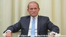 6350296 06.10.2020 Viktor Medvedchuk, the head of the political council of the Ukrainian party Opposition Platform - For Life, attends a meeting with Russian President Vladimir Putin at Novo-Ogaryovo state residence, outside Moscow, Russia. Alexei Druzhinin / Sputnik