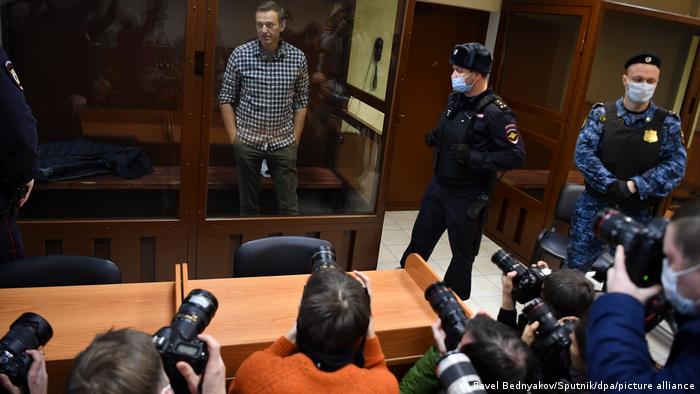 Russland | Moskau | Russischer Oppositionspolitiker Alexej Nawalny vor Gericht