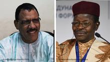 Links:
FILE PHOTO: Mohamed Bazoum sits at his pollitical party headquarters in Niamey, September 14, 2013. The ruling party's candidate, Bazoum, will enter Sunday's presidential run-off vote as the favourite to succeed outgoing Mahamadou Issoufou REUTERS/Joe Penney//File Photo
Rechts:
19.04.2019, Russland, Yalta: 5853304 19.04.2019 Former President of the Republic of the Niger Mahamane Ousmane attends the Yalta International Economic Forum (YIEF) in Yalta, Crimea, Russia. Maksim Blinov / Sputnik Foto: Maksim Blinov/Sputnik/dpa
