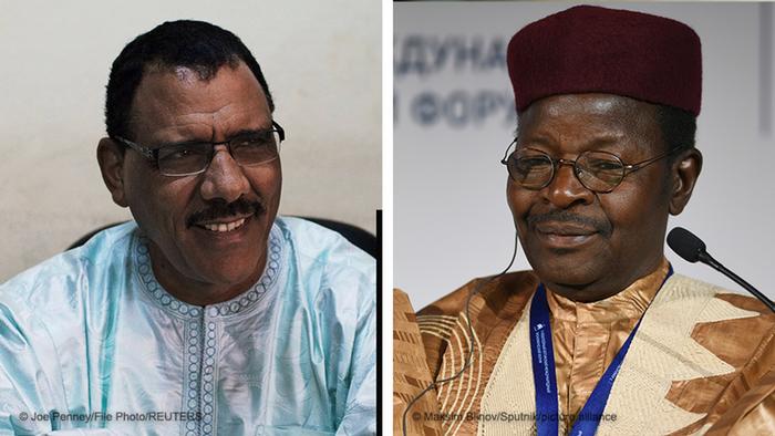 A combination picture of incoming Niger President Mohamed Bazoum and former President Mahamane Ousmane