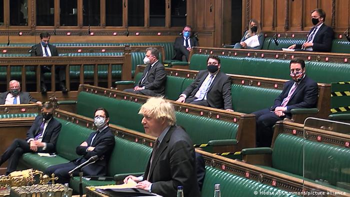 UK Boris Johnson speaks in parliament