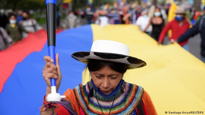 Weltspiegel 24.02.2021 | Ecuador | Unterstützerin des Präsidentschaftskandidaten Yaku Perez 