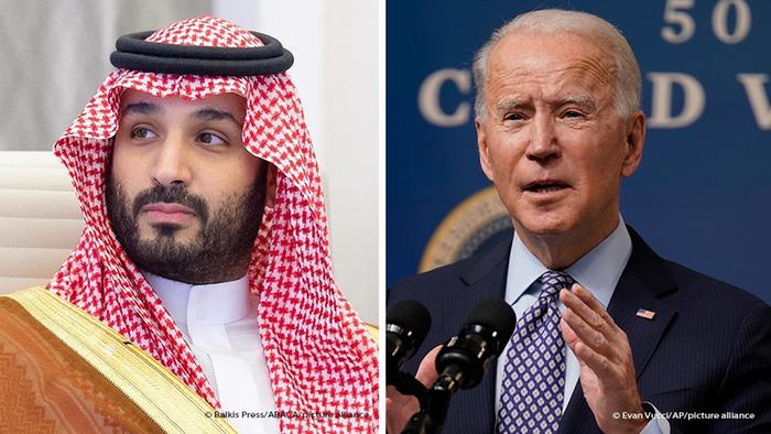 Bildkombo Joe Biden and Mohammed bin Salman 