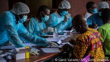 Imagen de la campaña de vacunación contra el ébola en Guinea en febrero.